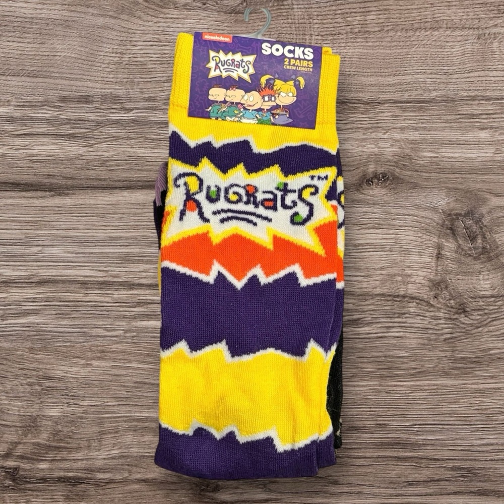 Nickelodeon Rugrats 2 Pairs of Crew Socks - Men’s Sz 6-10, Women’s Sz 5-10